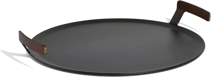 Seasoned 17.5" Round Carbon Steel Griddle — 17" Grill & Induction Griddle