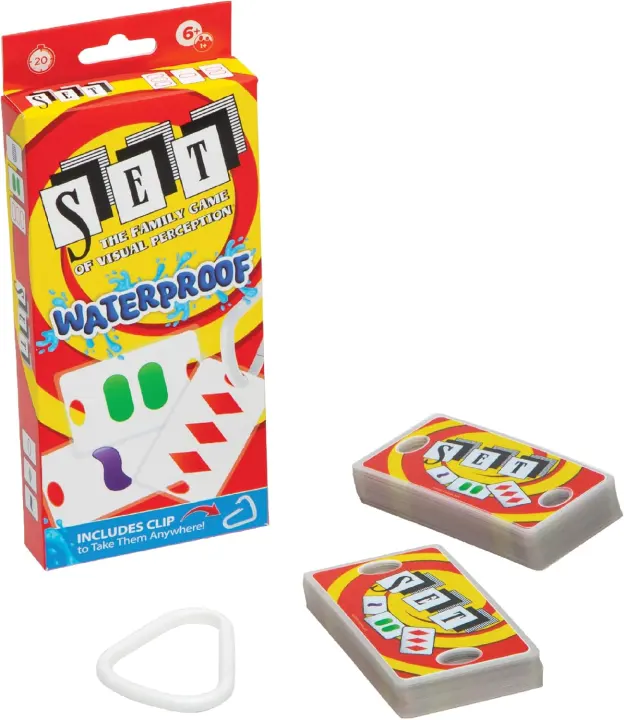 SET Waterproof Card Game — Matching & Logic Game for Kids 6+