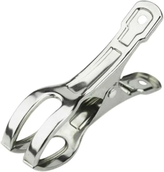 Stainless Steel Windproof Laundry Clips — Twin-Prong Clothes Pins (3.5")