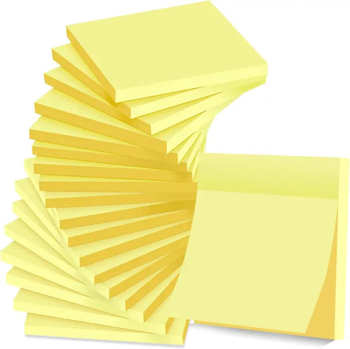 Sticky Notes 3 x 3 in — Yellow Self-Stick Pads (18 Pack)