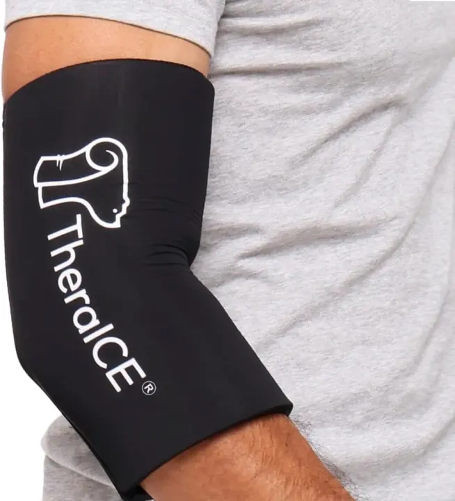 TheraICE Elbow Ice Pack Compression Sleeve for Tennis Elbow Relief