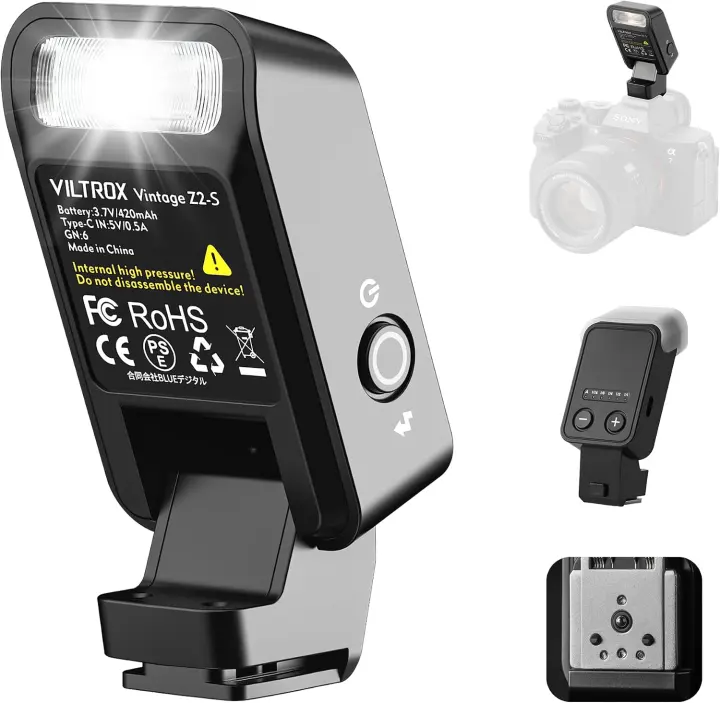 Viltrox Vintage Z2 Foldable TTL Mini Flash — Compact Camera Flash