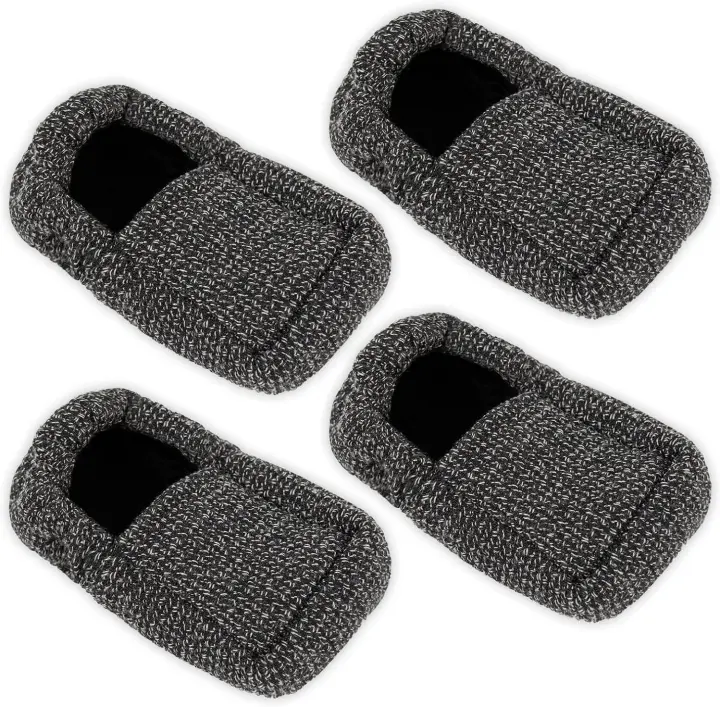 Vive Walker Ski Glide Covers — 4-Pack Folding Walker Accessory