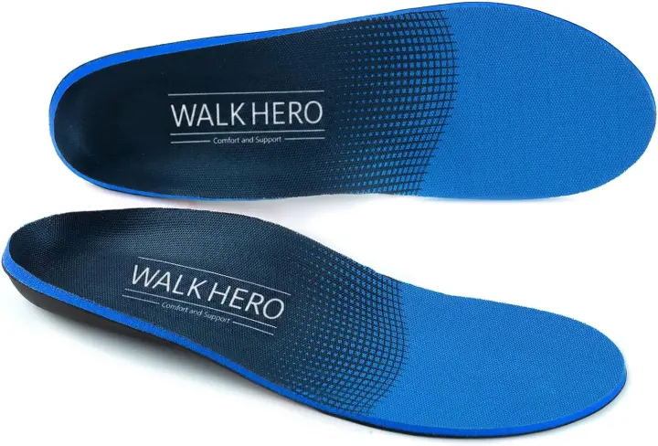 WalkHero Plantar Fasciitis Arch Support Insoles — Supportive Shoe Inserts