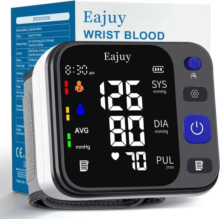 Wrist Blood Pressure Monitor — Portable Cuff for Home Use