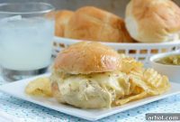 Salsa Verde Pulled Chicken Sliders
