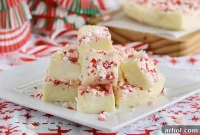 Peppermint Bark White Chocolate Fudge