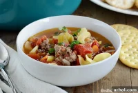 Hearty Ground Beef Noodle Soup