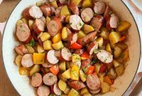 Roasted Kielbasa Potatoes and Peppers Sheet Pan Dinner