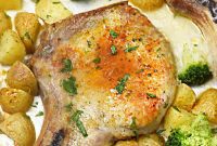 Sheet Pan Ranch Pork Chops and Potatoes