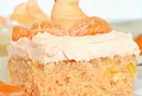 Vibrant Orange Creamsicle Peeps Cake