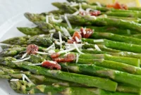 Zesty Lemon Parmesan Asparagus Sauté with Crispy Bacon