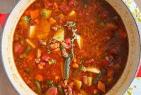 Comforting Ground Beef and Veggie Soup