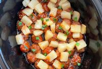 Sweet and Sticky 3-Ingredient Slow Cooker Pineapple Teriyaki Meatballs
