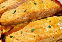 Golden Baked Honey Mustard Salmon