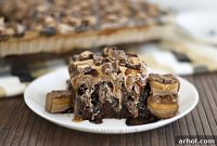 Cosmic Caramel Chocolate Poke Cake