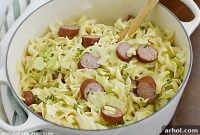 Sizzling Kielbasa and Golden Haluski