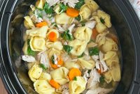 Hearty Slow Cooker Chicken Tortellini Soup