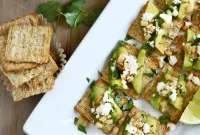 Cotija Corn and Avocado Triscuit Bites