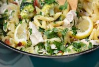 Velvety Lemon Chicken & Pasta Skillet