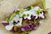 Slow Cooker Pulled Beef and Black Bean Tacos