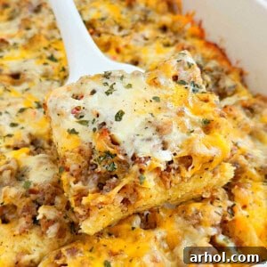 Sausage and Egg Breakfast Casserole with Sourdough Bread