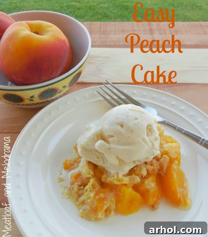 Delicious Easy Peach Cake for dessert