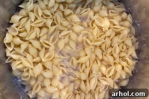 Creamy Instant Pot Chicken Bacon Ranch Pasta 4 pasta in instant pot with water