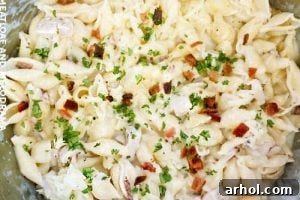 Creamy Instant Pot Chicken Bacon Ranch Pasta 5 pasta with chicken, bacon and ranch dressing in instant pot