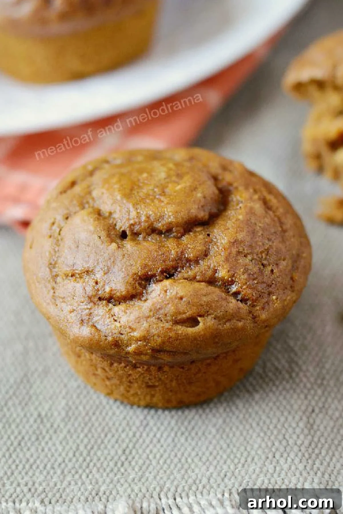 Delicious applesauce pumpkin muffins, perfectly baked for a healthy fall breakfast or snack