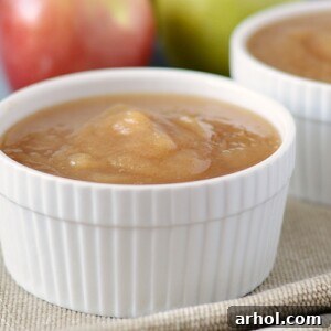 instant pot applesauce in white bowls
