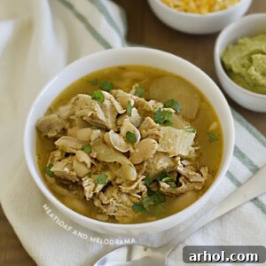 Leftover Pork Chili Verde in a white bowl