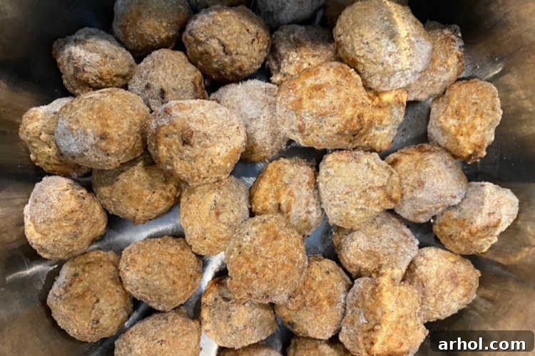 frozen meatballs in the instant pot