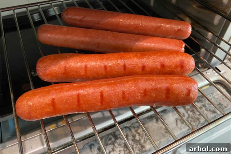 cooked hot dogs in air fryer