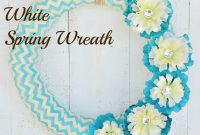 Aqua and White Blossom Spring Wreath