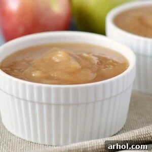 instant pot applesauce in white bowls