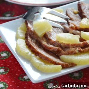 Pineapple Teriyaki Slow Cooker Ham for the holidays