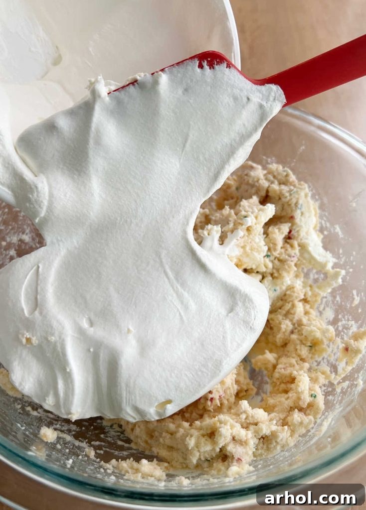 mix in Cool Whip with spatula