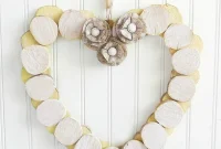 Craft a Charming Wood Slice Heart Wreath