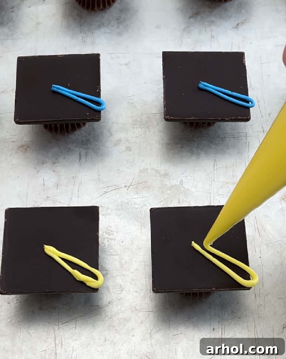 pipe tassel with frosting.