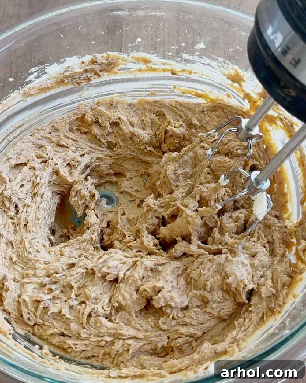 mix ingredients with mixer.