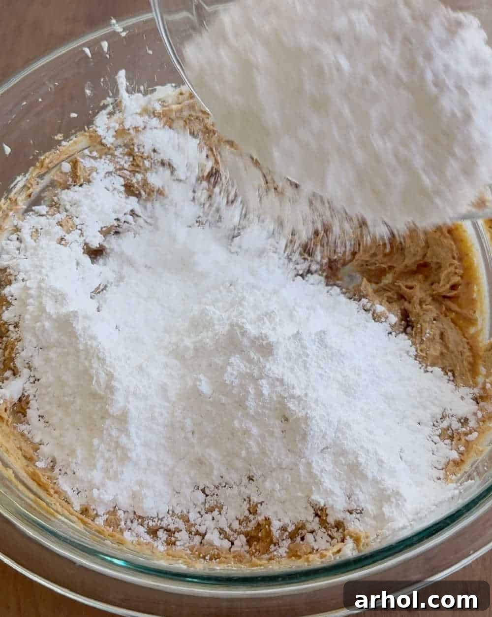 add powdered sugar.