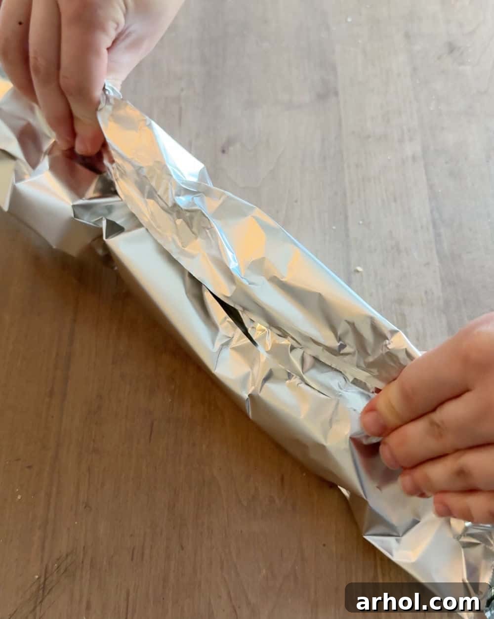 wrap corn in aluminum foil.