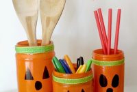 Whimsical Painted Pumpkin Jars