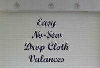 Chic No-Sew Drop Cloth Valances