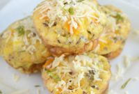 Golden Cheesy Sausage Egg Muffins