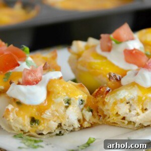 Pollo Fundido Cups Plated - An easy and lighter version of a popular Mexican dish