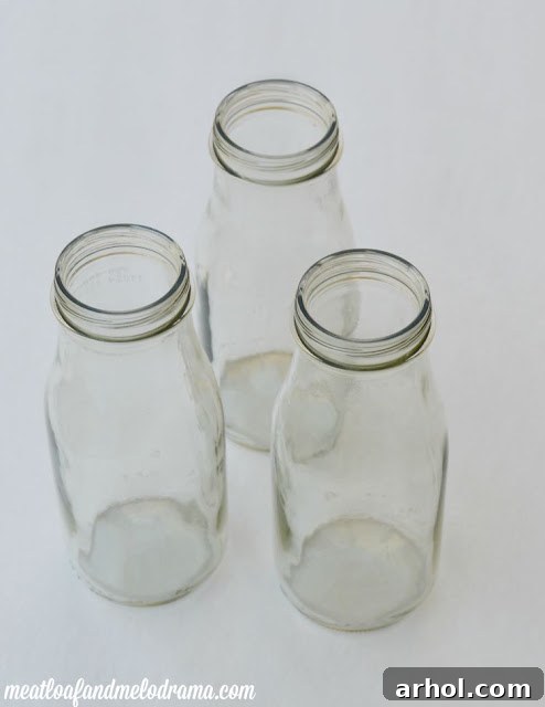 Clean empty Starbucks Frappuccino bottles ready for crafting