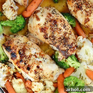 One-sheet-pan-honey-teriyaki-chicken-broccoli-carrots-cauliflower