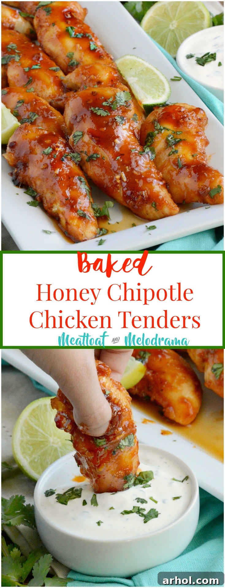 Promotional image for Baked Honey Chipotle Chicken Tenders recipe